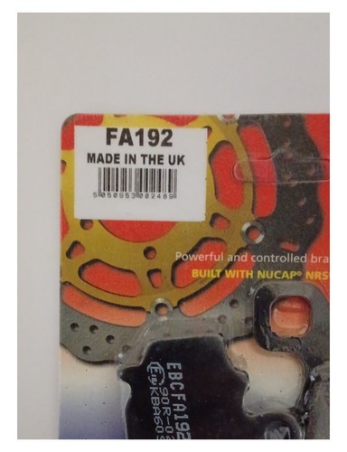 EBC Organic FRONT and REAR Disc Brake Pads Fits KAWASAKI Z750 (2004 to 2006) - Picture 7 of 9