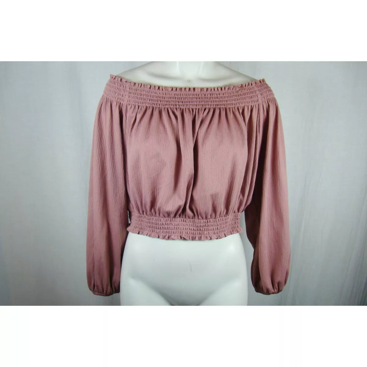 Pink off the shoulder blouse sale