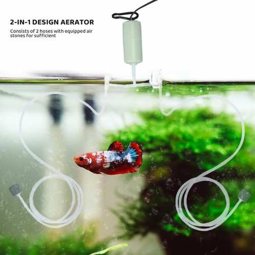 2 in 1 Aquarium Mini Air Pump Fish Tank USB Oxygen Aerator Silent Saving Energy - Picture 7 of 16