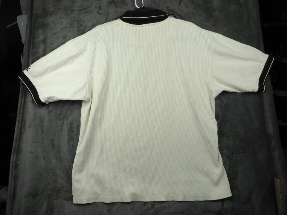 Camisa polo vintage años 90 In-N-Out adulto empleado uniforme blanco personal de tripulación grande L Foto 2 de 4