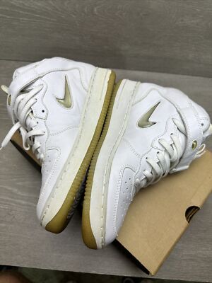 Nike Air Force 1 Mid CL SC White Metallic Silver Rare With Box Original 8.5 Men eBay