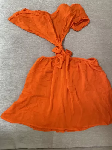 ASOS Women’s Orange Dress Swim Coverup Cutout Sexy New Size 4
