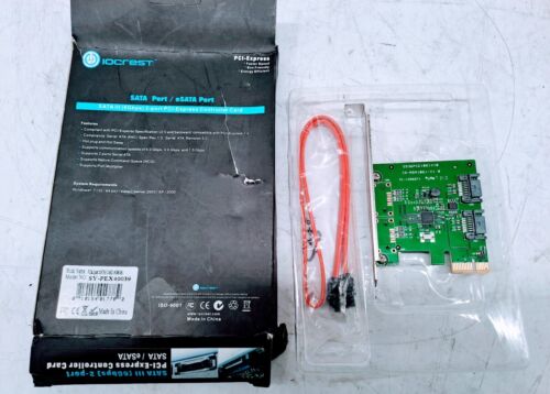 Syba IOCREST SY-PEX40039 2 Port SATA III PCI-e 2.0 x1 Card (6GBPS) - Picture 2 of 3