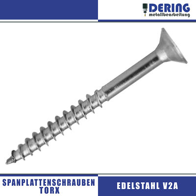 Spanplattenschrauben TORX Teilgewinde Holzschrauben Ø 3 6mm Edelstahl A2 V2A VA