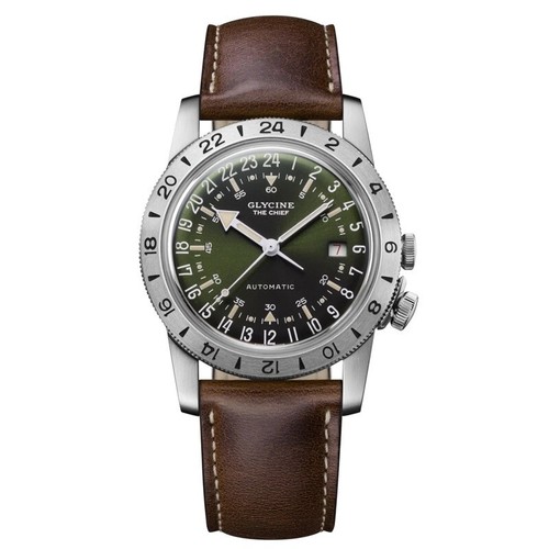 Glycine Airman The Chief Purist 40mm Green Swiss Automatic Watch GL0410
