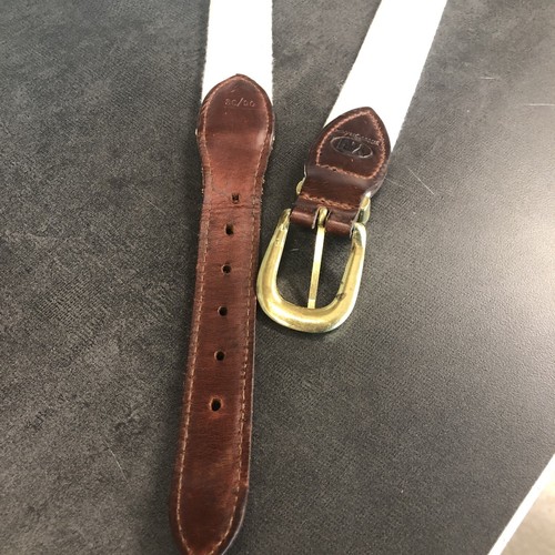 Ceinture de golf YRI brodée toile et ruban cuir prairies taille 36/90 laiton - Photo 9/16