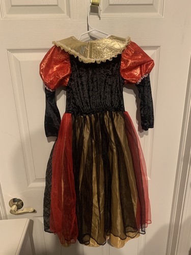 Queen Of Hearts Alice In Wonderland Costume Child Size Small 4-6 Dress Only - Picture 11 of 24