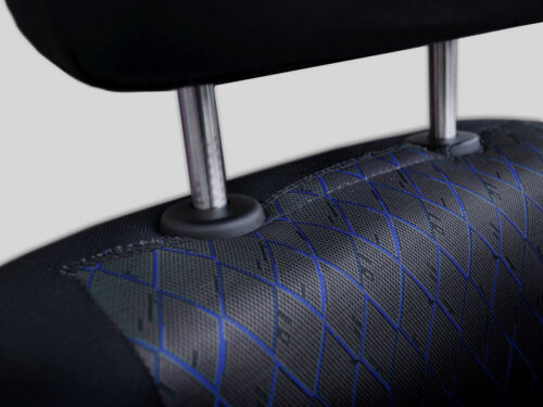 Fundas de asiento de coche para Opel Antara - Juego completo negro/azul - Imagen 6 de 10