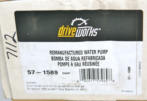 57-1589 Engine Water Pump Remanufactured DriveWorks 01-06 MITSUBISHI 7112 - Picture 4 of 4