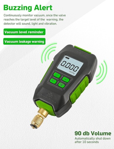 Stainless Steel Digital Pressure Tester - Precision Vacuum Gauge with Alarm - Picture 4 of 9