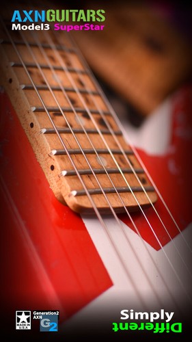 AXN GUITARS [ CUSTOM ORDER THIS ART ] SuperStar with White Star Guitar - Picture 8 of 24