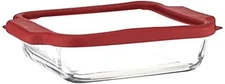 8-InchSquare Glass Baking Dish with TrueFit Cherry Lid - 