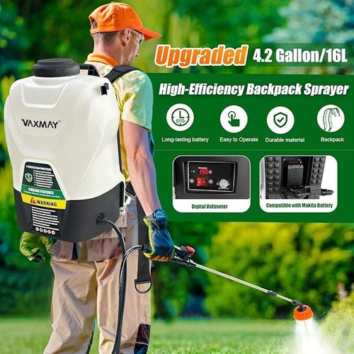 Backpack Sprayer 4 Gallon Battery Powered Garden Sprayer, Electric Sprayer Wo... - Picture 17 of 24