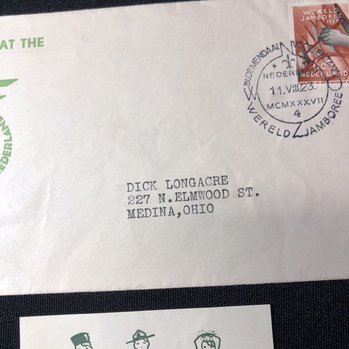 Pfadfinder 1937 Welt Jamboree Umschlag & Briefmarke Wereld Jamboree Nederland WSJ - Bild 3 von 9