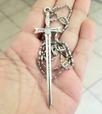 Knights Templar Necklace Templar Sword Pendant Oak Island Medieval Crusader