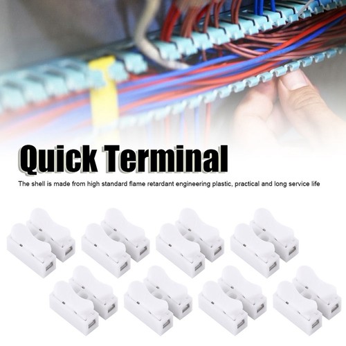 Efficient 100pcs 5A 2 Pin Quick Cable Wire Connectors White Terminals - Picture 11 of 19