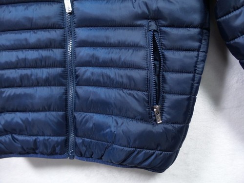 Nike Jacket Boys Size Small 4-5 YRS Navy Blue Puffer Full Zip Repel Hooded NWT - Picture 2 of 14