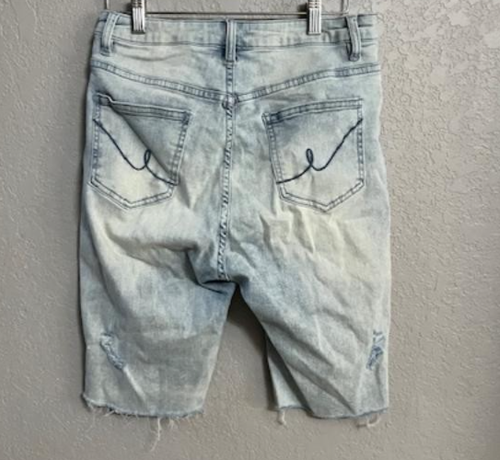 Pantalones Cortos Para Mujer By Egreis Azul Envejecido Bolsillos Denim Cómodos Talla M - Imagen 3 de 4