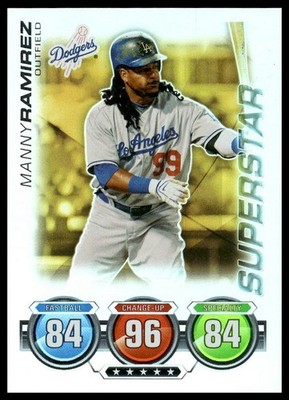 2010 Topps Attax #NNO Manny Ramirez Gold Foil Los Angeles Dodgers NM+