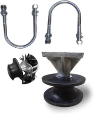 4" Round Post x 2" Square Gate Premium Nylon Cantilever Roller Gate Roller