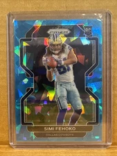 2021 Panini Prizm - Rookie Simi Fehoko #371 Blue Ice Prizm /99 (RC)