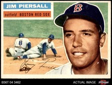 1956 Topps #143 Jimmy Piersall Grey Back Red Sox COMMON VARIATION 5 - EX