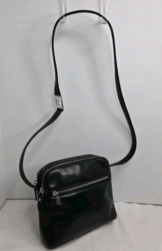 VINTAGE RALPH LAUREN CAMERA STYLE DUAL ZIP TOP SMALL CROSSBODY/ SHOULDER BAG - Picture 2 of 12