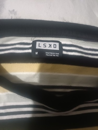 LSKD Mens Striped T-Shirt SIZE M - Picture 5 of 5
