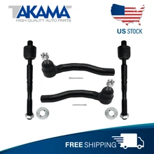 4 pcs⭐TAKAMA⭐Front Inner+ Outer Tie Rod Ends For 18-23 TOYOTA CAMRY 19-22 AVALON