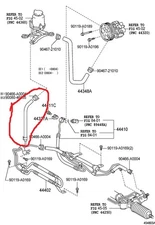 07-22 OEM TOYOTA SEQUOIA TUNDRA 5.7L POWER STEERING RESERVOIR TO COOLER HOSE