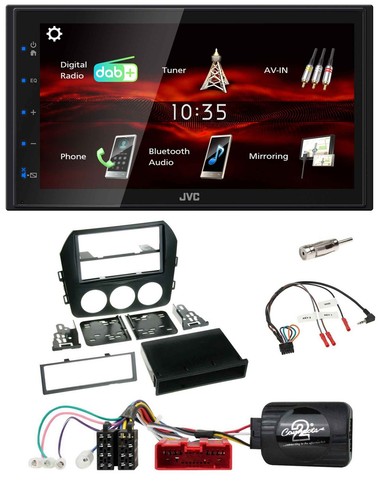 JVC USB Bluetooth Lenkrad DAB 2DIN Autoradio für Mazda MX 5 NC 09-15 schwarz