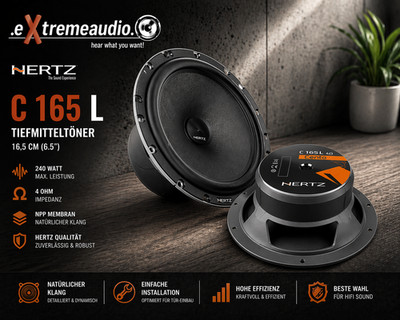Hertz C 165L Cento 16cm Tiefmitteltöner 1 Paar 80 Watt SET WOOFER 165mm Bass NEU