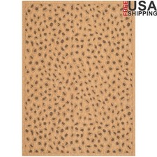 Tapis intérieur extérieur résistant à l'eau entretien facile faible pile design géométrique neuf