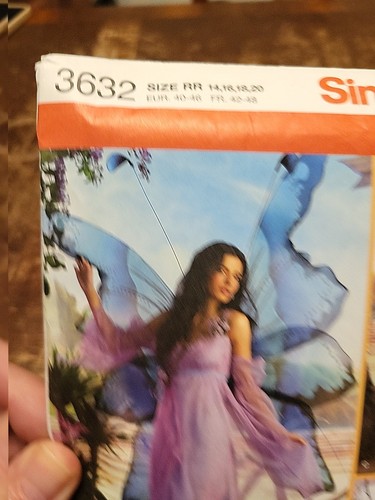 Simplicity Misses Fairy Faeries Costume Pattern 3632 Size 14-20 From 2007 - Picture 4 of 5