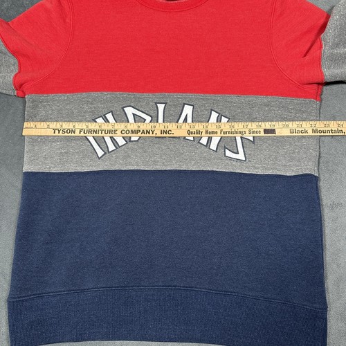 Cleveland Indians Sweater Mens Large Red Gray Blue Pullover USA Crewneck MLB - Picture 4 of 11