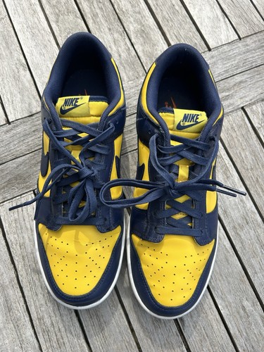 Nike Dunk Low Michigan Varsity Maze Schwarz Gelb EU44 US10 - Bild 2 von 8