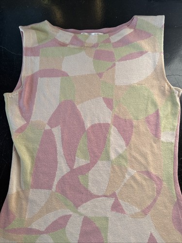 Nike Gold Abstract Geometric Golf Tank Sweater Medium LN EUC - Picture 3 of 8