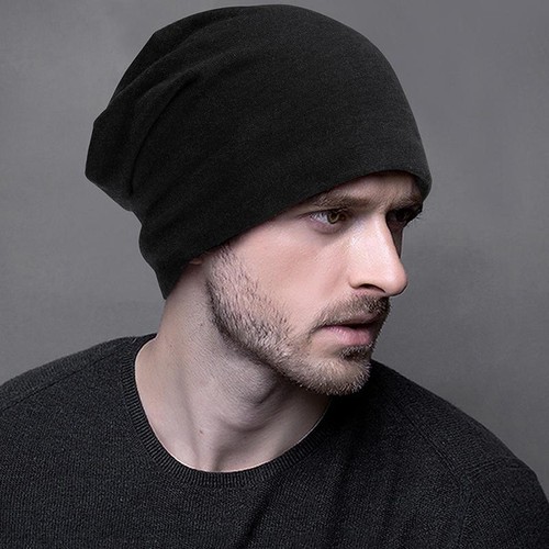 Ricygvm Gorro holgado holgado para hombres mujeres Hip Hop Skullies Gorra Moda Sólido Co - Imagen 11 de 29
