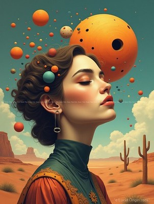 A4 Foto Gesicht Frau Dali Stil Inspiration Poster Modern 18261