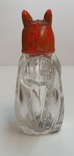 Coctelera de pimienta ardilla de vidrio transparente vintage años 40 8 cm de alto hecha en Checoslovaquia - Imagen 8 de 13