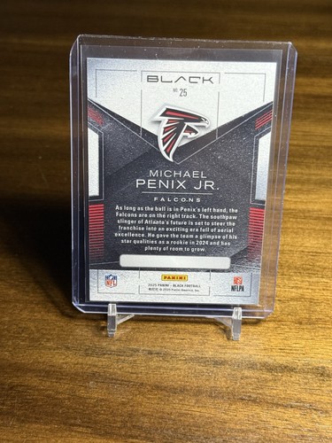 Panini 2025 - Fútbol negro - Michael Penix Jr. No. 25 - Halcones /99 - Imagen 3 de 3