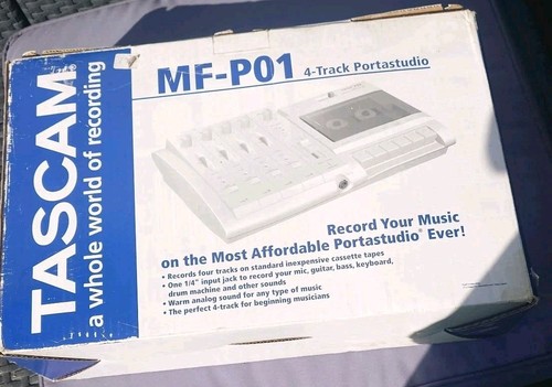 Tascam MF-P01 portastudio 4 tracks Analog Cassette Tape Recorder w/ Power Cable