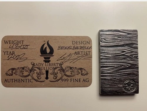 4.3 Oz  .999 Silver Mandalorian Beskar Bar Hand Poured by “Lady Liberty Bullion”