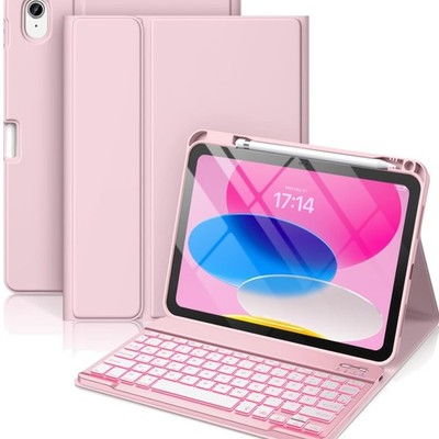 Hülle mit Tastatur für iPad A16 11/10 Generation 2025/2022, 11/10.9 Zoll- 7 F...