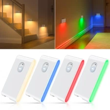Stair Lights Indoor RGB & Warm White,Rechargeable Motion Sensor Night Light,W...