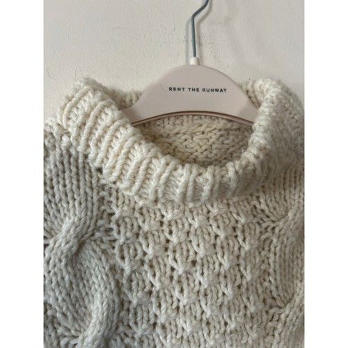 Vintage Hand Made Homemade Wool Cable Knit Fishermans Irish Sweater Kid Baby - Picture 5 of 7