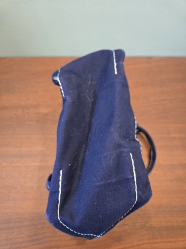 LL Bean Boat & Tote Mini Striped Blue Green Made In USA  - Bild 6 von 7