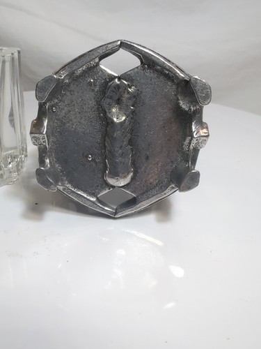 Vtg 1998 Carson Pewter Celtic Cross Votive With Candle Jar Holder  - Picture 7 of 11