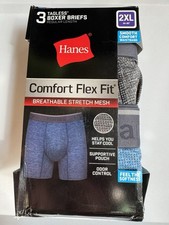 Hanes Men's 3 Tagless Boxer Briefs Comfort Flex Fit Breathable Stretch Mesh 2XL
