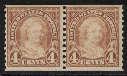 USA Scott 601 Horizontal Coil Pair Mint NH (1923) - Picture 1 of 2